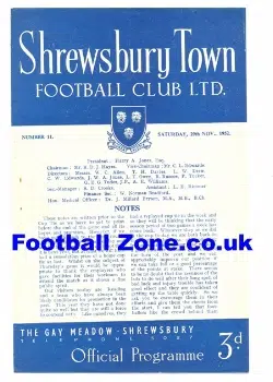 Shrewsbury Town v Reading 1952