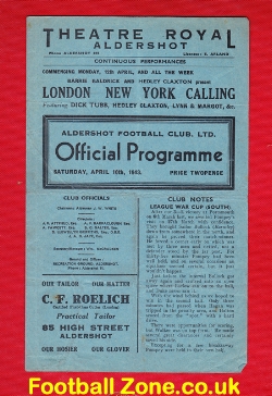 Aldershot v Luton Town 1943 – War League Cup 1940s