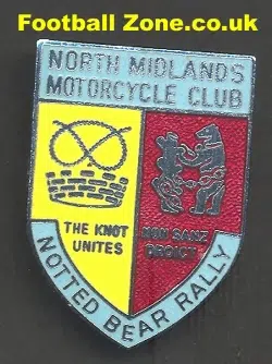 North Midlands Speedway Badge Notted Bear Rally