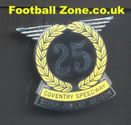 Coventry Speedway Badge - Silver Jubilee