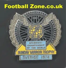 World Championship 1974 Speedway Badge