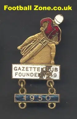 Gaztte Club Speedway Badge 1949