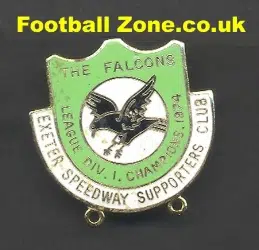 Exeter Speedway Badge 1974 Champions