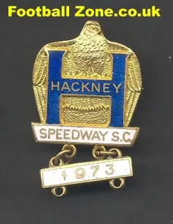 Hackney Speedway Badge 1973 + Year Bar
