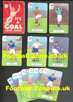 Old Football Playing Cards Set in Box 1940's