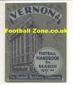 Vernons Football Handbook 1933 – 1934