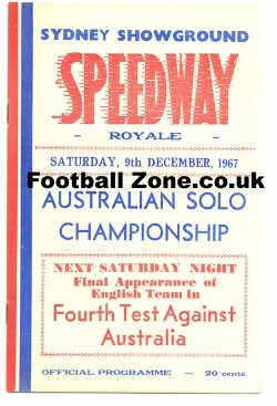 Australia Speedway 1967 Sydney
