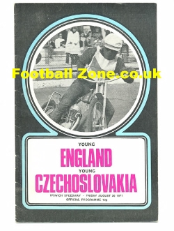 England Speedway v Czechoslovakia Speedway – at Ipswich 1971