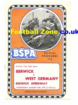 Berwick Speedway v West Germany 1973