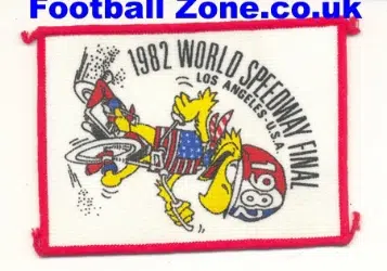 World Speedway Final 1982 USA Cloth Patch Badge