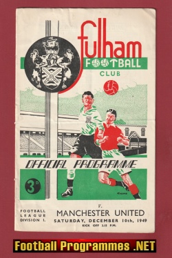 Fulham v Manchester United 1949 – 1940’s Programmes