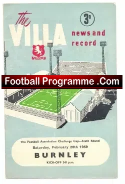 Aston Villa v Burnley 1959