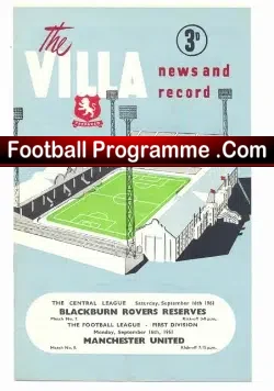 Aston Villa v Manchester United 1961 – Plus Blackburn Rovers