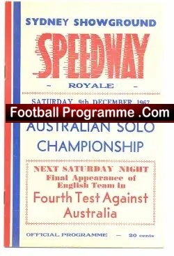 Australia Speedway 1967 Sydney