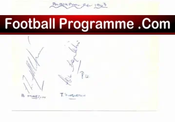Blackpool Martin Singleton Old Football Autograph 1963 - football memorabilia