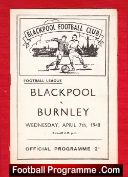 Blackpool v Burnley 1948