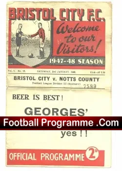 Bristol City v Notts County 1948