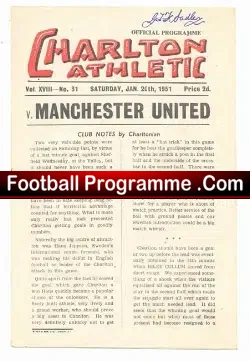 Charlton Athletic v Manchester United 1951