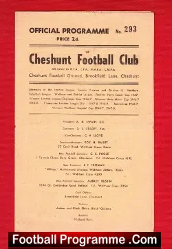 Cheshunt v Eton Manor 1950