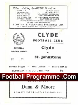 Clyde v St Johnstone 1969