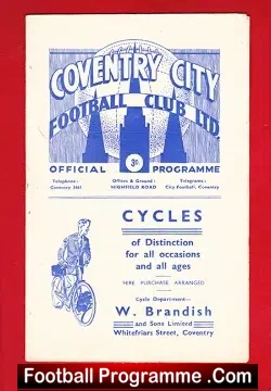 Coventry City v Cardiff City 1949