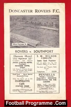 Doncaster Rovers v Southport 1947