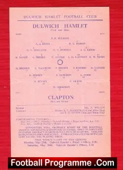 Dulwich Hamlet v Clapton 1942 – 1940s