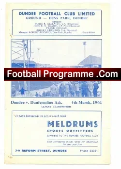 Dundee v Dunfermline Athletic 1961