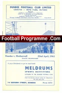 Dundee v Motherwell 1961