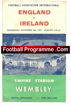 England v Ireland 1959 – PLUS Newspaper – to clear