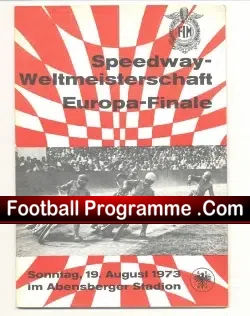Germany Speedway Programme 1973 – Europa Final