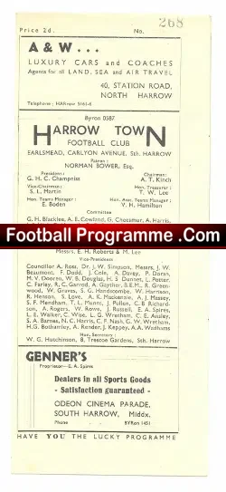 Harrow Town v Burnham 1948