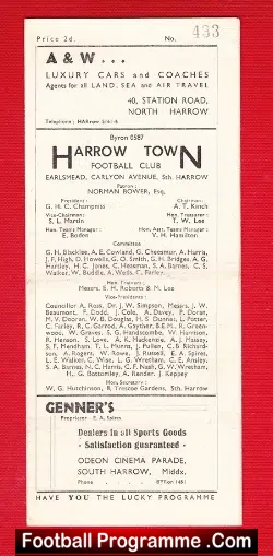 Harrow Town v London Metropolitan Police 1948 – Met Police