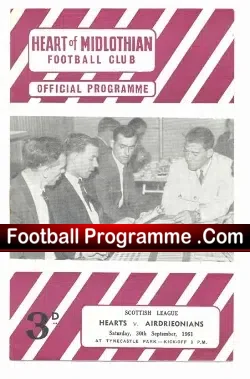 Heart Of Midlothian v Airdrieonians Airdrie 1961