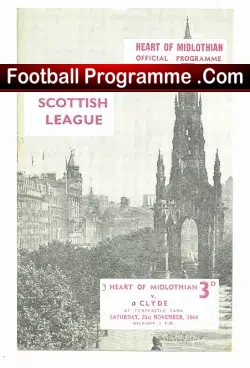 Heart Of Midlothian v Clyde 1964