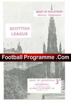 Heart Of Midlothian v Motherwell 1963