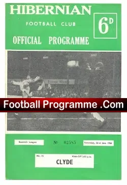 Hibernian Hibs v Clyde 1966