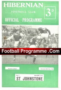 Hibernian Hibs v St Johnstone 1963