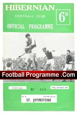 Hibernian Hibs v St Johnstone 1969