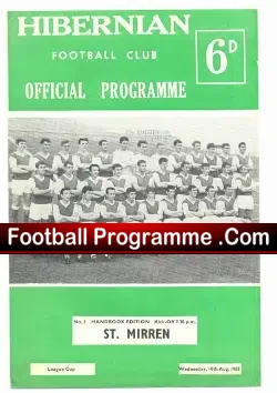 Hibernian Hibs v St Mirren 1965