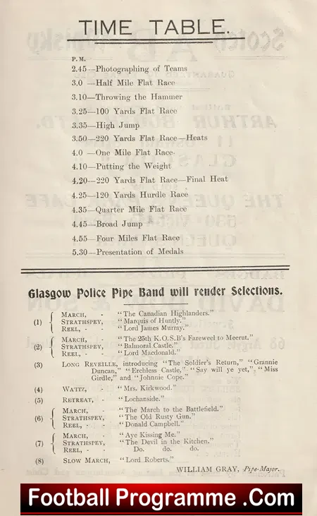International Athletics Contest Hampden Park Scotland - 1922