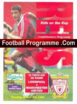 Liverpool v Manchester United 1996 – FA Youth Cup Owen Carragher
