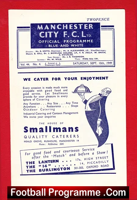 Manchester City v Fulham 1949