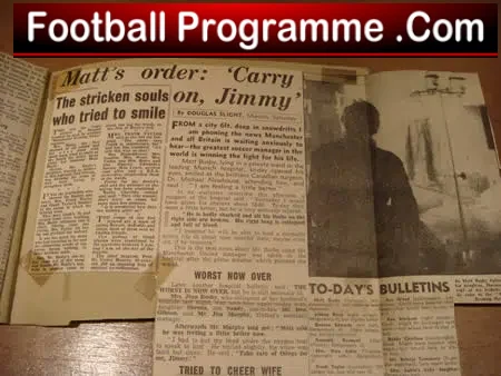 Manchester United Old Scrap Book Munich Disaster 1957 - 1958