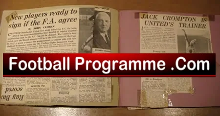 Manchester United Old Scrap Book Munich Disaster 1957 - 1958
