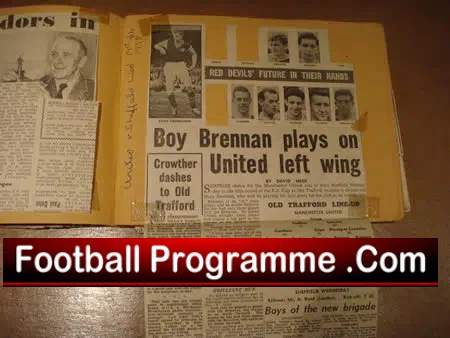 Manchester United Old Scrap Book Munich Disaster 1957 - 1958