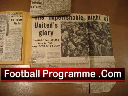 Manchester United Old Scrap Book Munich Disaster 1957 - 1958