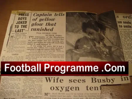 Manchester United Old Scrap Book Munich Disaster 1957 - 1958