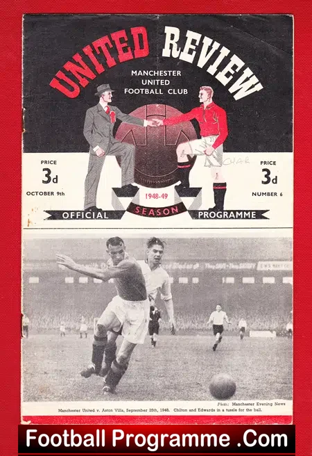 Manchester United v Charlton Athletic 1948 – 1940s Programme