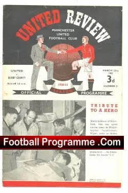 Manchester United v Derby County 1951